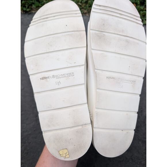 Kennel Schmenger Women's Studded Slides Sandals Sz 8 Natural Calf Milk Silver - Picture 7 of 10